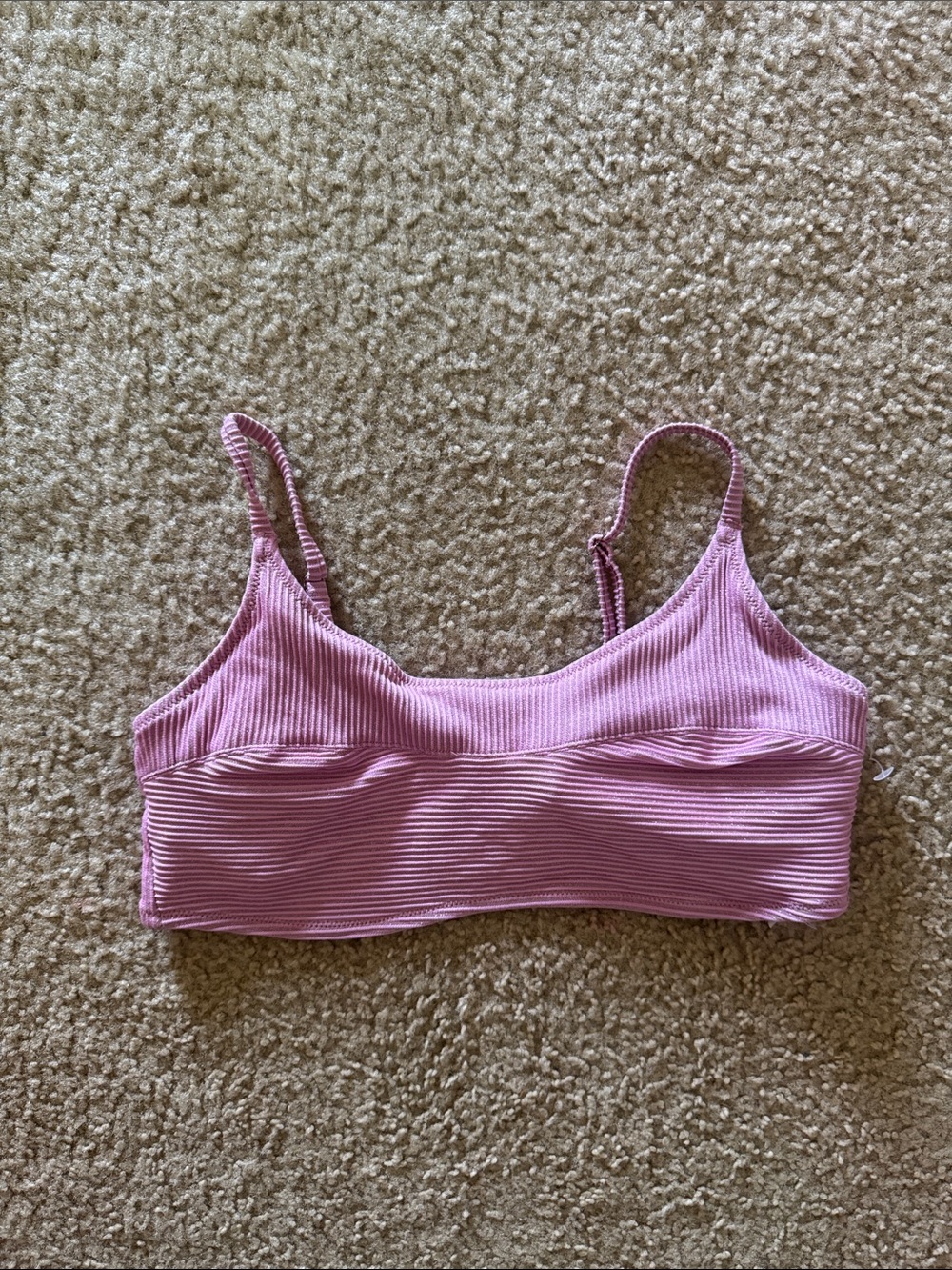 Ribbed Pink Bralette Crop Top - Women Intimates